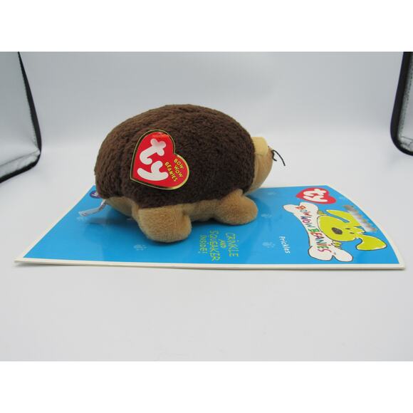 NEW Prickles the Hedgehog Bow Wow Beanies Ty 2006 Squeaker Crinkle 6 Inches - Picture 5 of 12